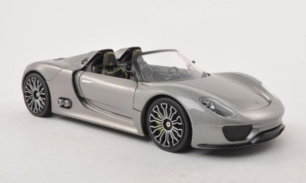 Porsche 918 1/24 Welly Spyder grey diecast model cars