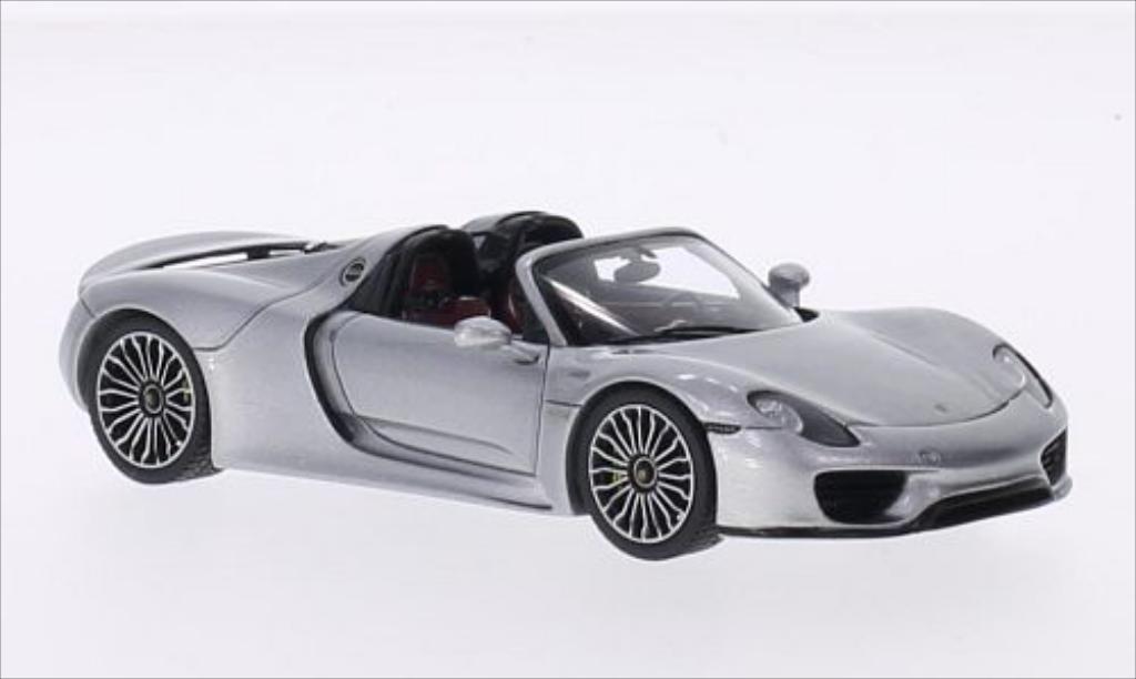 Porsche 918 1/43 Spark Spyder grey 2014 diecast model cars