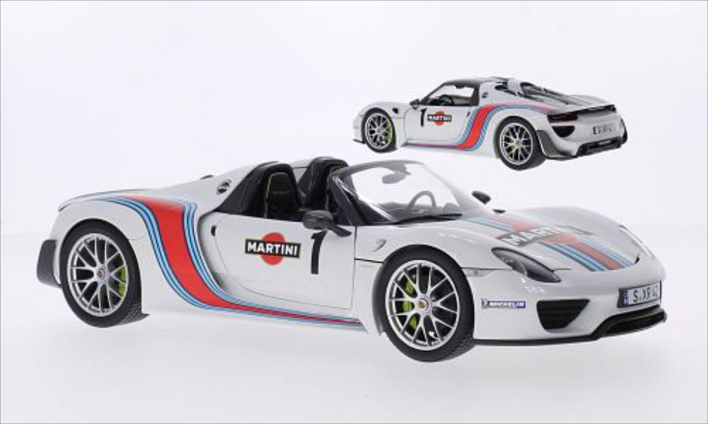 Porsche 918 1/18 Minichamps Spyder white/Dekor Martini 2013 diecast model cars