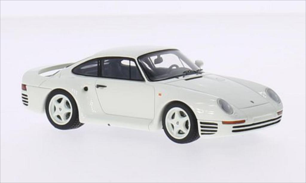 Porsche 959 1/43 Spark S white diecast model cars