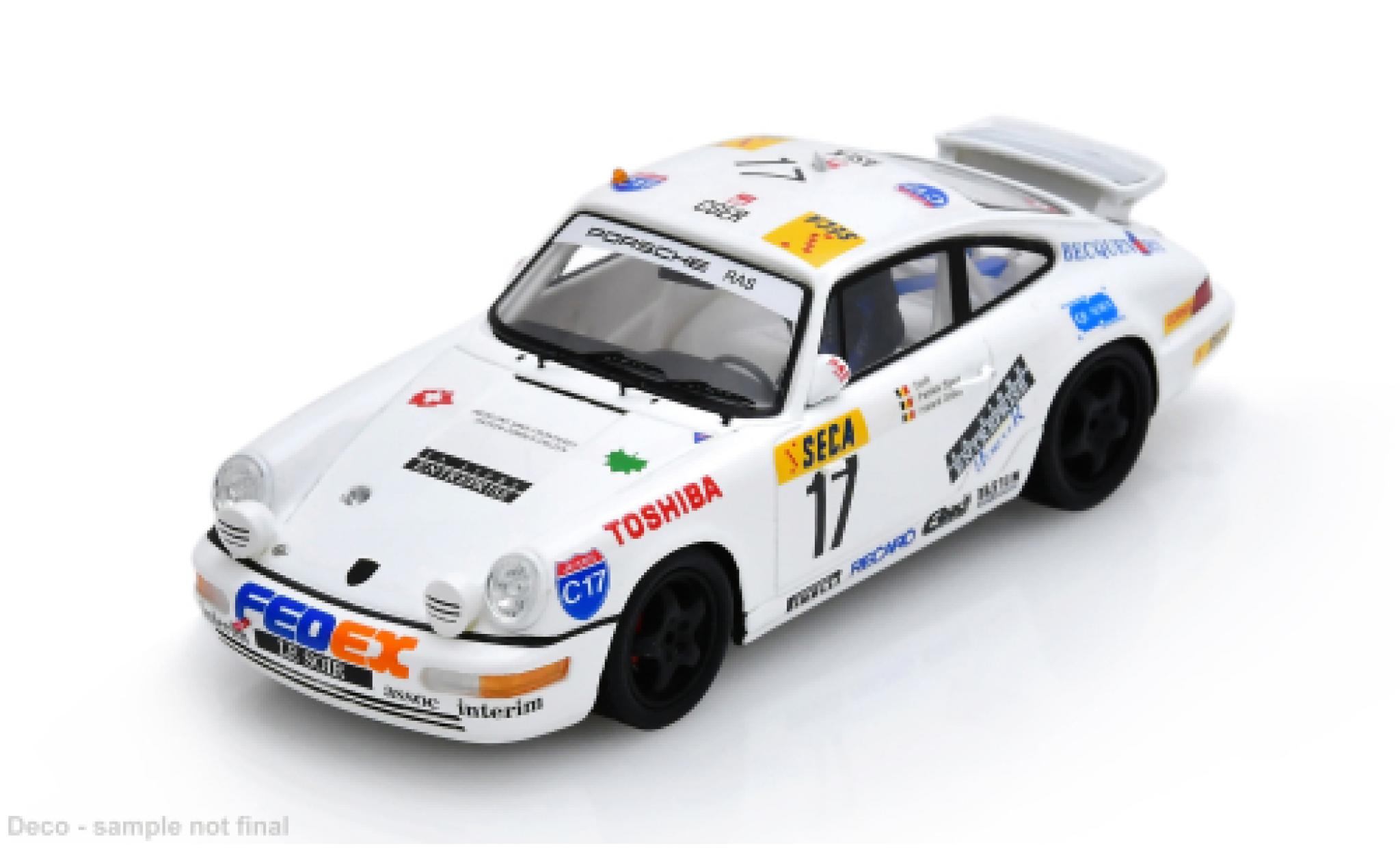 Porsche 964 1/43 Spark Carrera 2 24h Spa 1991 #17 H.Grohs/Davit 1:43 diecast model cars