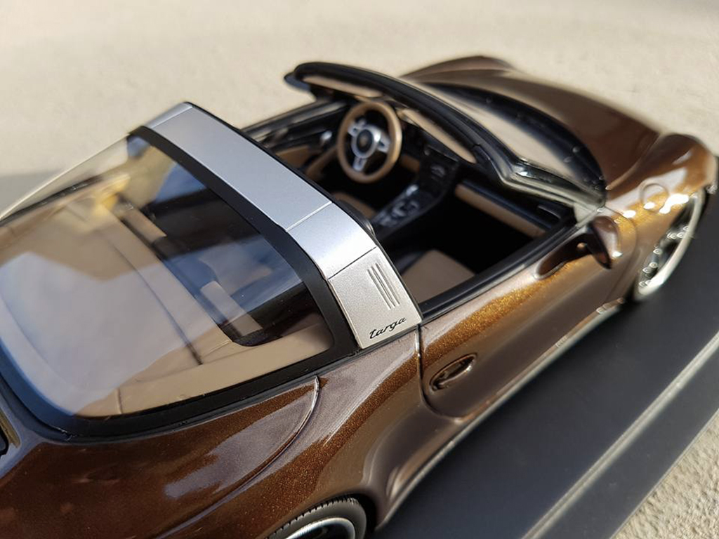 Porsche 991 Targa 1/18 GT Spirit Targa 4 GTS brown jantes techart diecast model cars