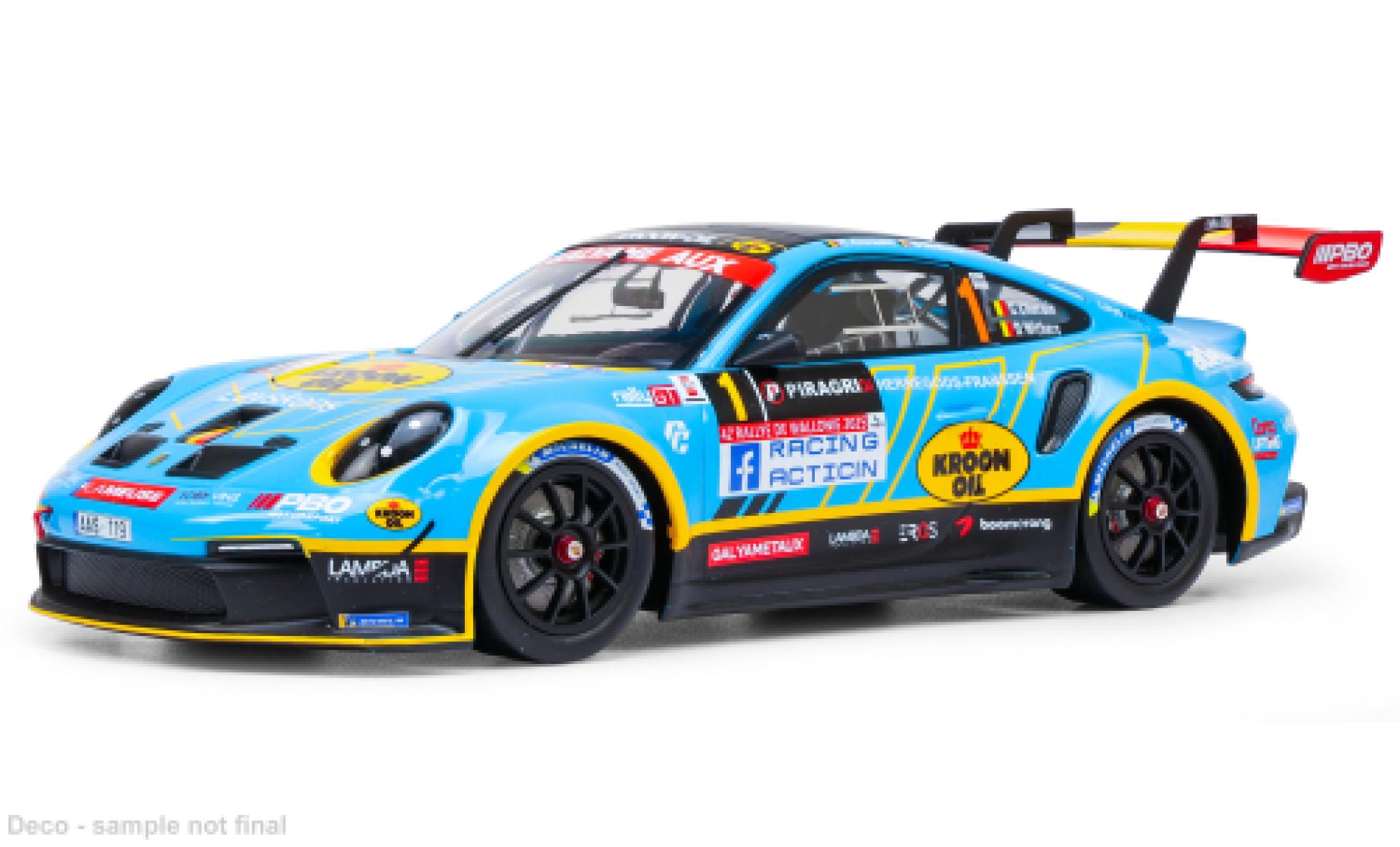 Porsche 992 1/43 IXO Rally Wallonien 2025 #1 1:43 diecast model cars