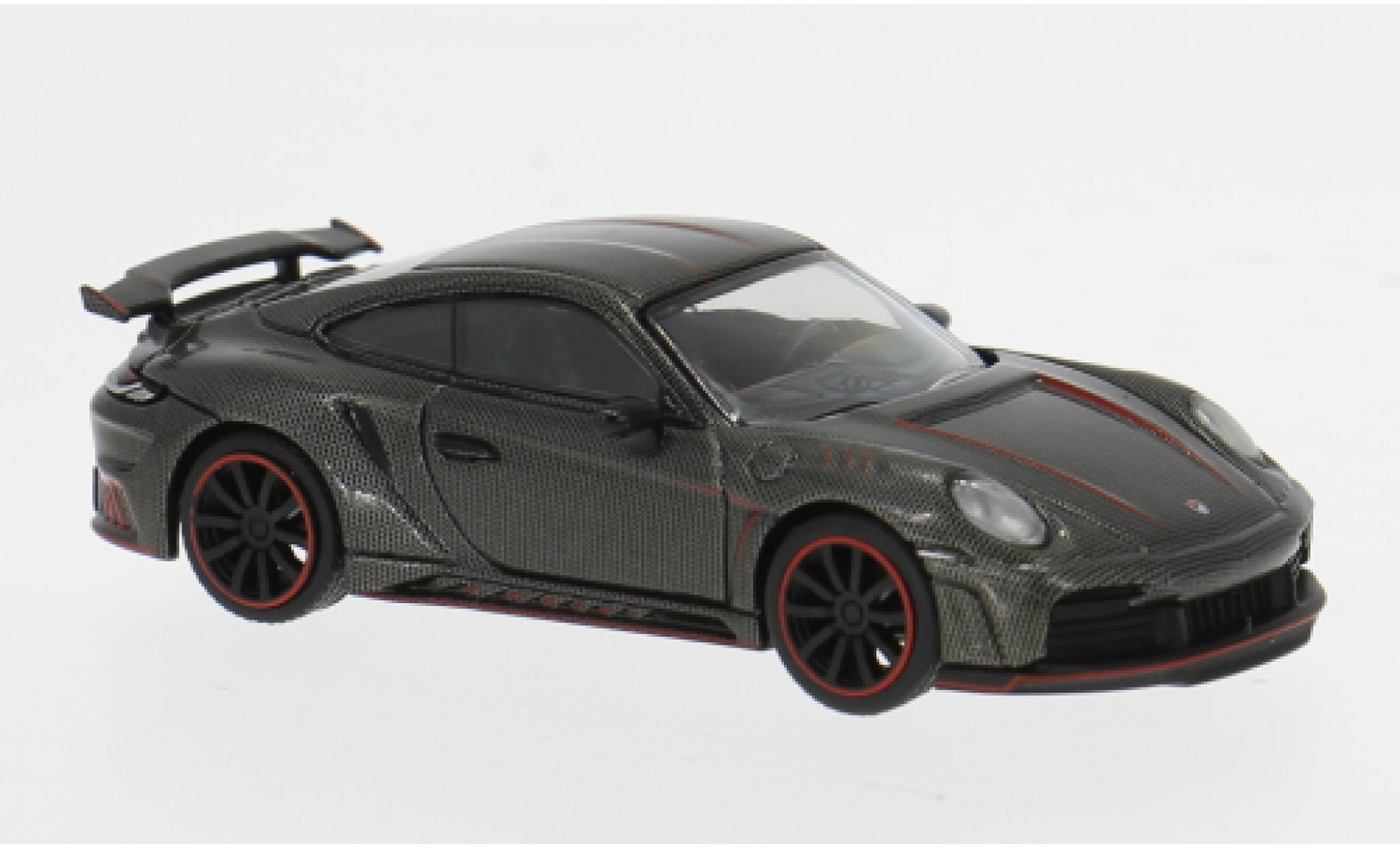 Porsche 992 S 1/64 Pop Race tinger GTR carbon/red 1:64 diecast model cars
