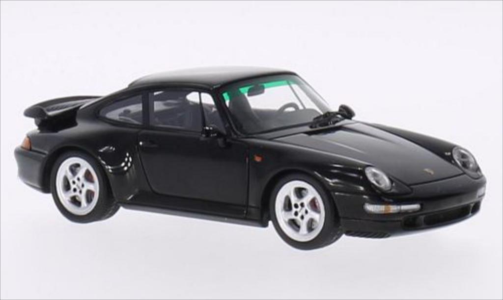 Porsche 993 Turbo S 1/43 Spark Turbo black 1996 diecast model cars