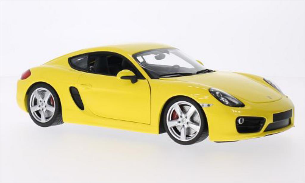 Porsche Cayman 1/18 Minichamps yellow 2013 diecast model cars
