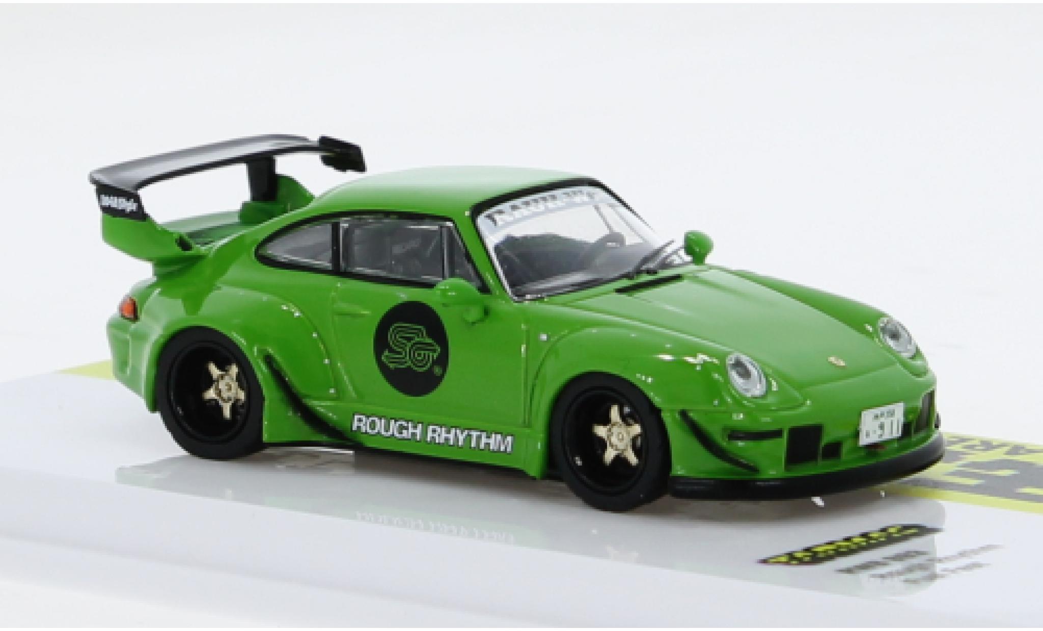 Porsche 993 RWB 1/64 Tarmac Works green 1:64 diecast model cars