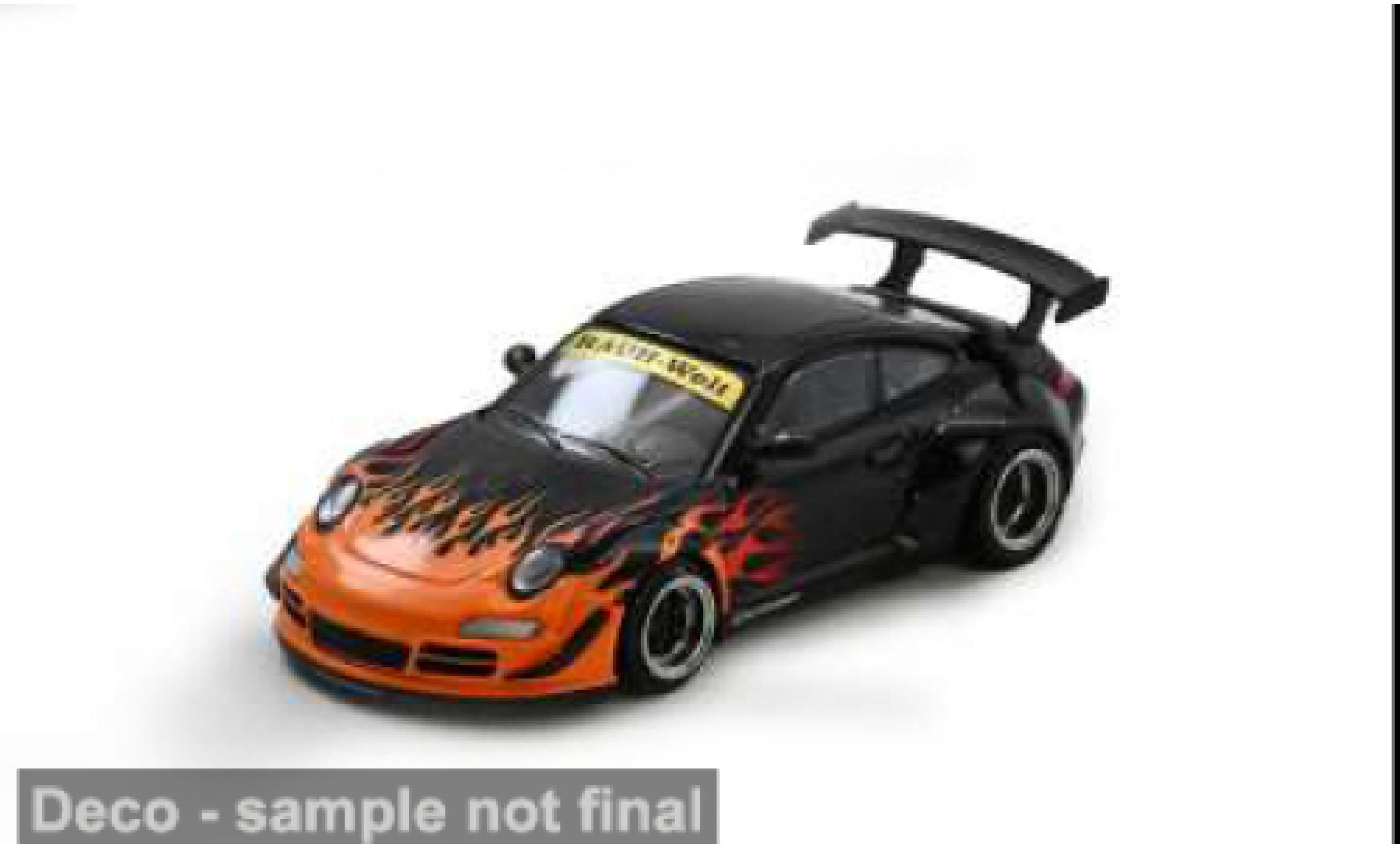 Porsche 997 RWB 1/64 INNO64 black/orange 1:64 diecast model cars