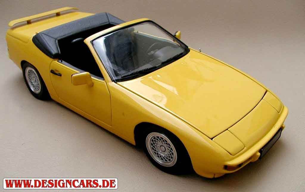 Porsche 924 1/18 Minichamps cabriolet yellow diecast model cars