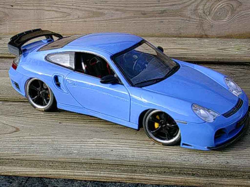 Porsche 911 Turbo techart blue 1/18 Hotworks