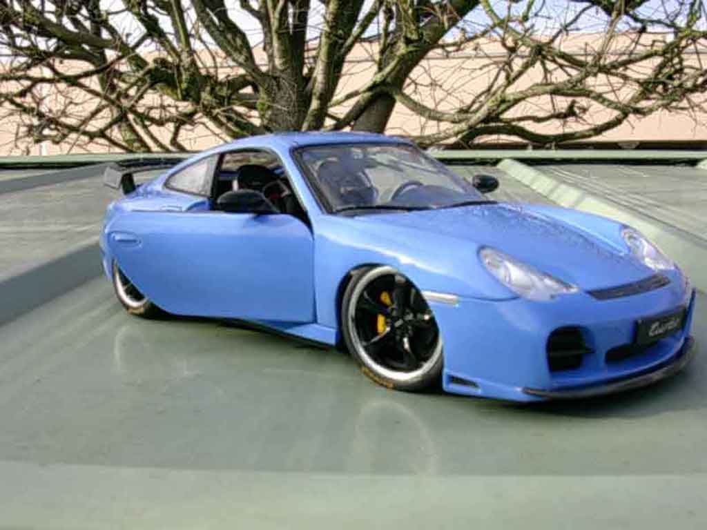 Porsche 911 Turbo techart blue 1/18 Hotworks
