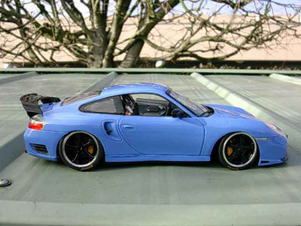 Porsche 911 Turbo techart blue 1/18 Hotworks