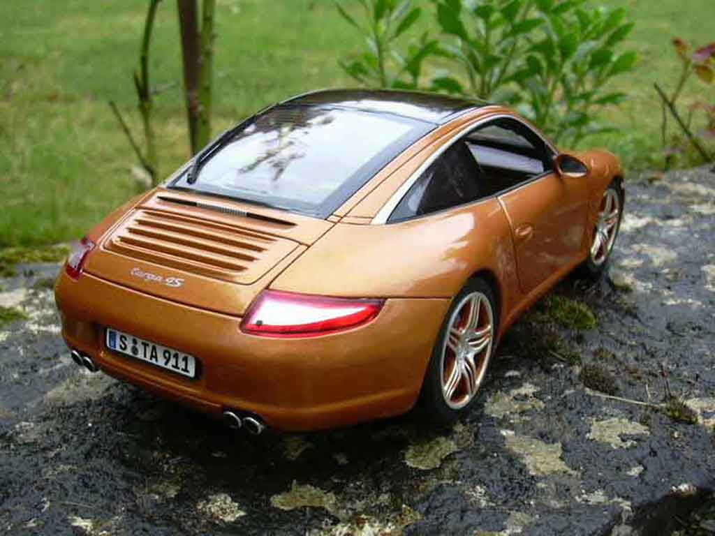 Porsche 997 Targa 1/18 Norev Targa 4S orange diecast model cars