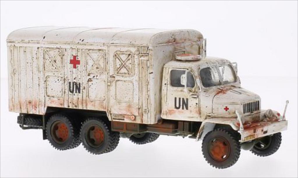 Praga V3S 1/43 Abrex white UN (Skrinovy vuz) diecast model cars