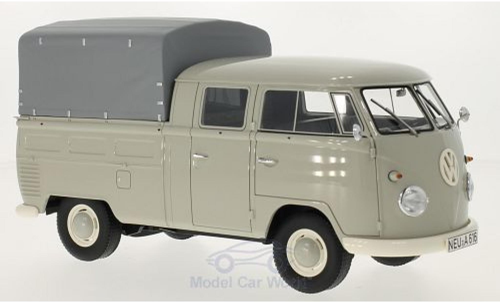Volkswagen T1 B 1/18 Premium ClassiXXs grey 1960 Doppelkabine mit Plane diecast model cars
