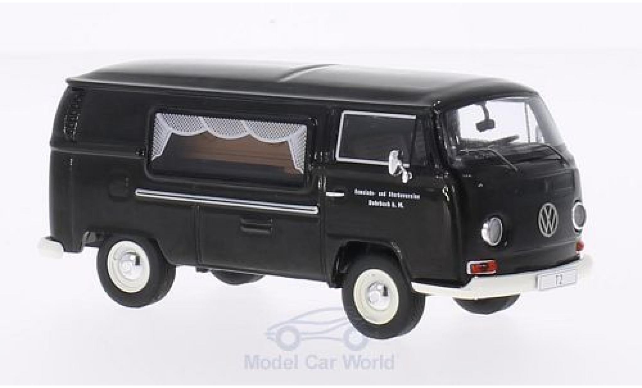 Volkswagen T2 B 1/43 Premium ClassiXXs a Kasten black Gemeinde- und Sterbevereine Rohrbach Bestattungswagen diecast model cars