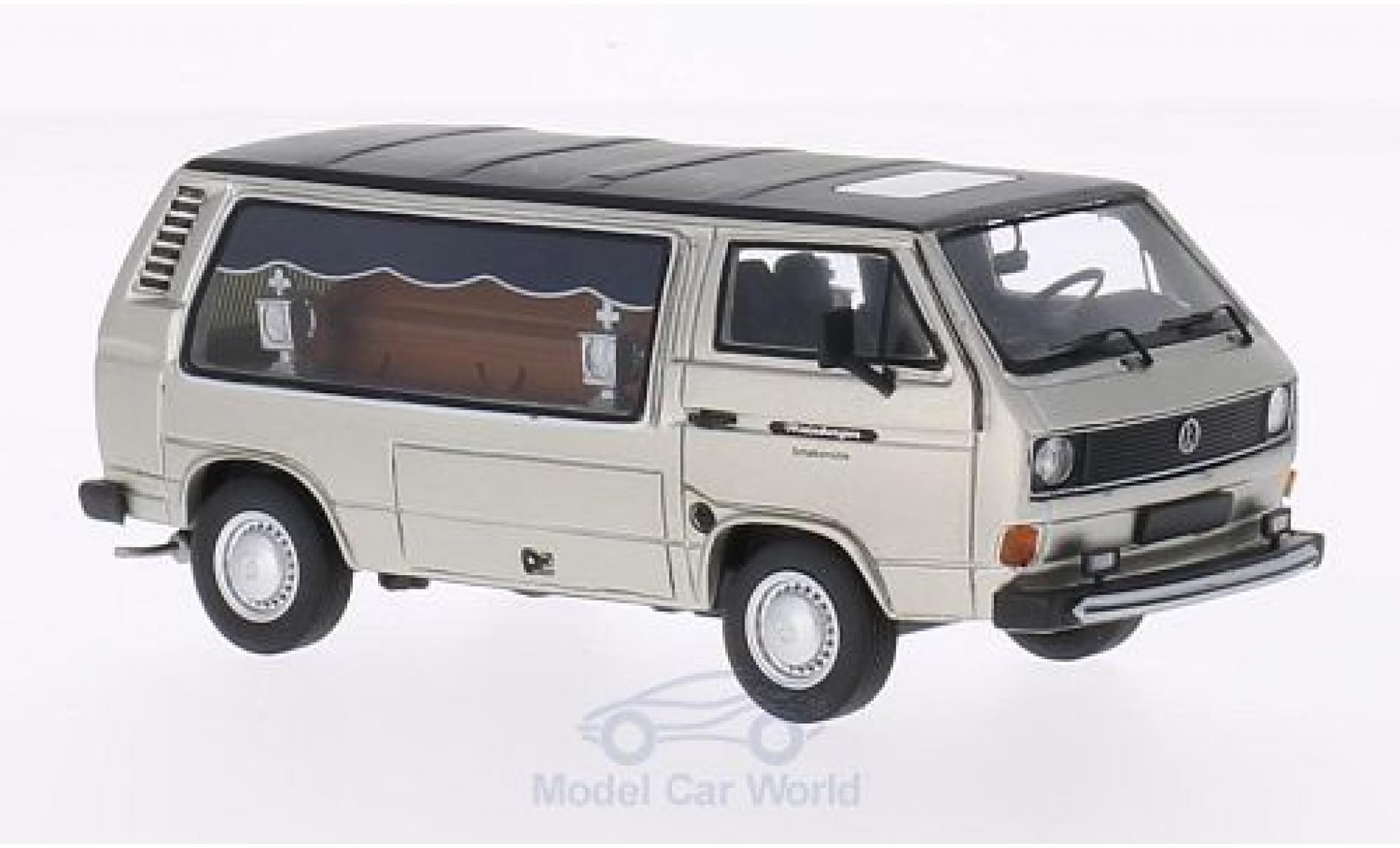 Volkswagen T3 B 1/43 Premium ClassiXXs a Kasten grey/matt-black Weinberger Schalksm&uuml;hle Bestattungswagen diecast model cars