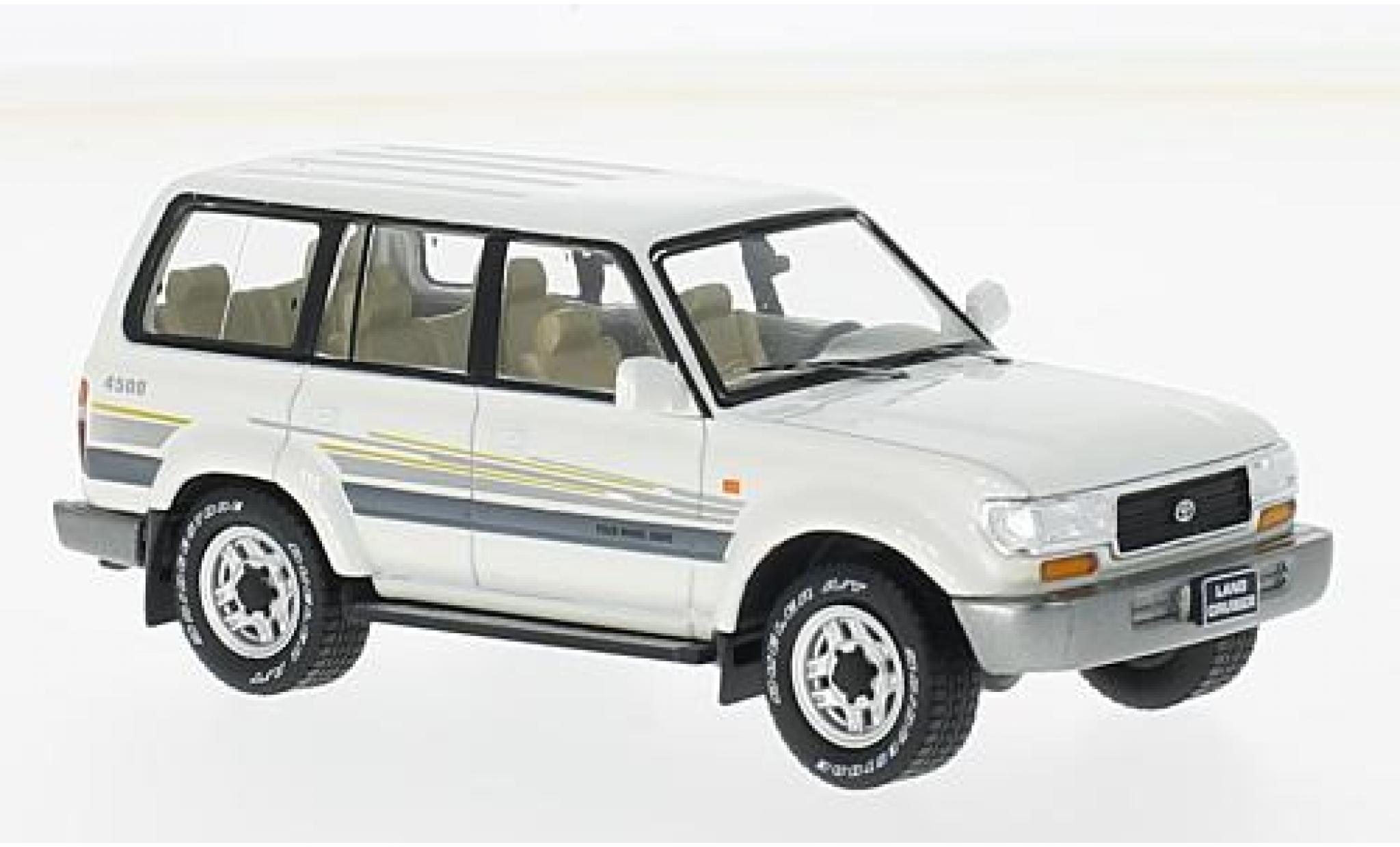 Toyota Land Cruiser 1/43 Premium X LC80 metallic white 1996 diecast model cars