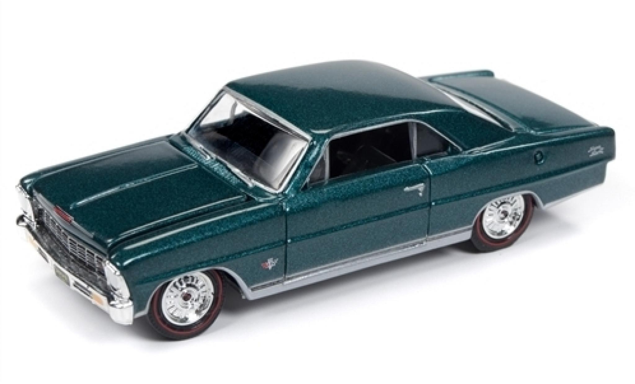 Chevrolet Nova 1/64 Racing Champions SS metallic green 1966 diecast model cars