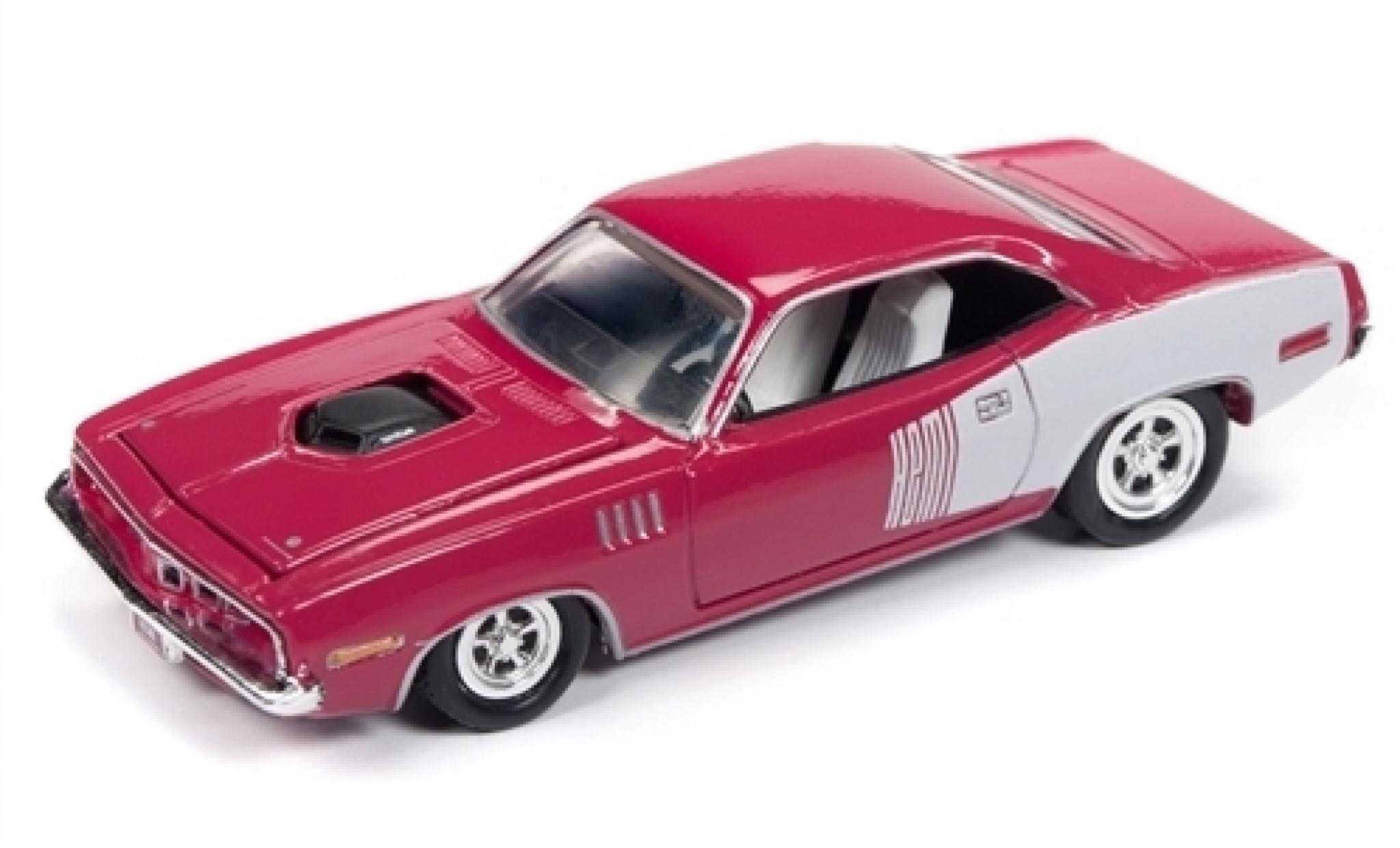 Plymouth Barracuda 1/64 Racing Champions pink/white 1971 diecast model cars