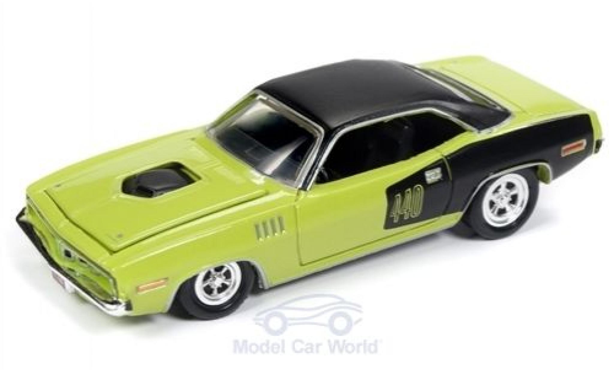 Plymouth Barracuda 1/64 Racing Champions green/black 1971 diecast model cars