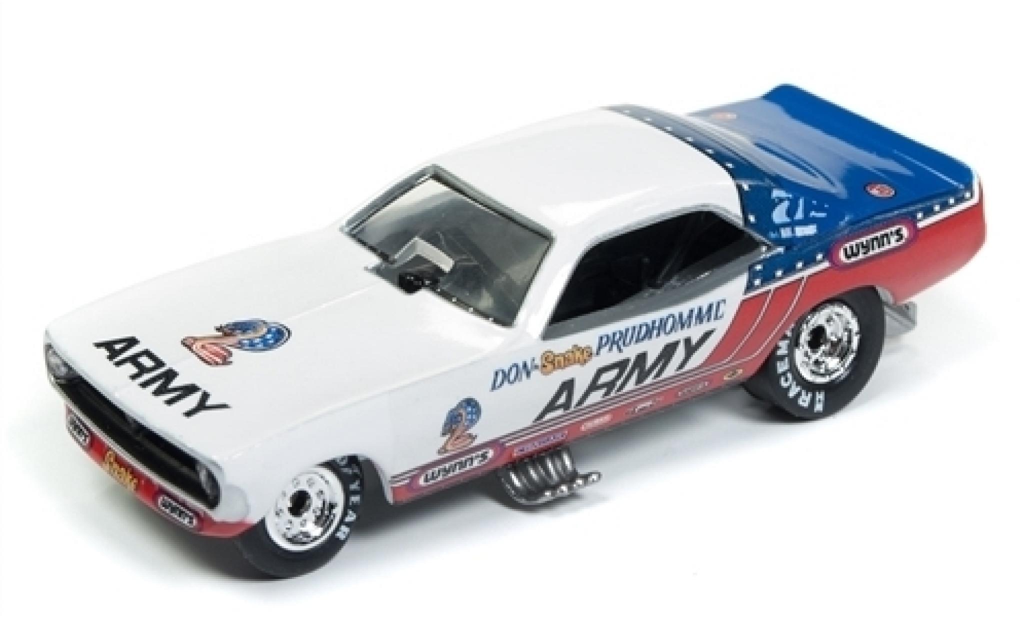Plymouth Cuda 1/64 Racing Champions Funny Car Army 1973 diecast model cars