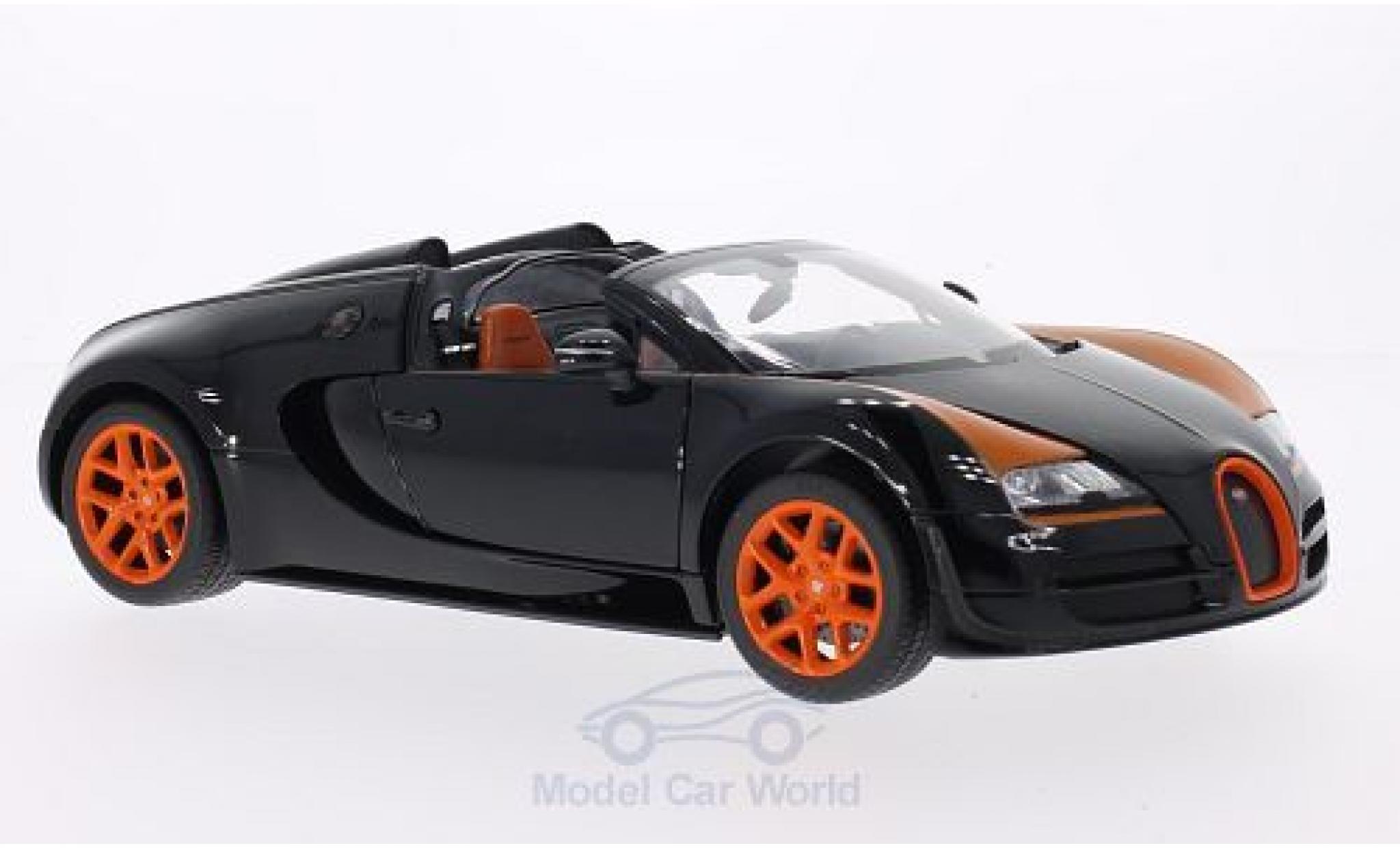 Bugatti Veyron Grand Sport 1/18 Rastar 16.4 Grand Sport Vitesse black/orange diecast model cars
