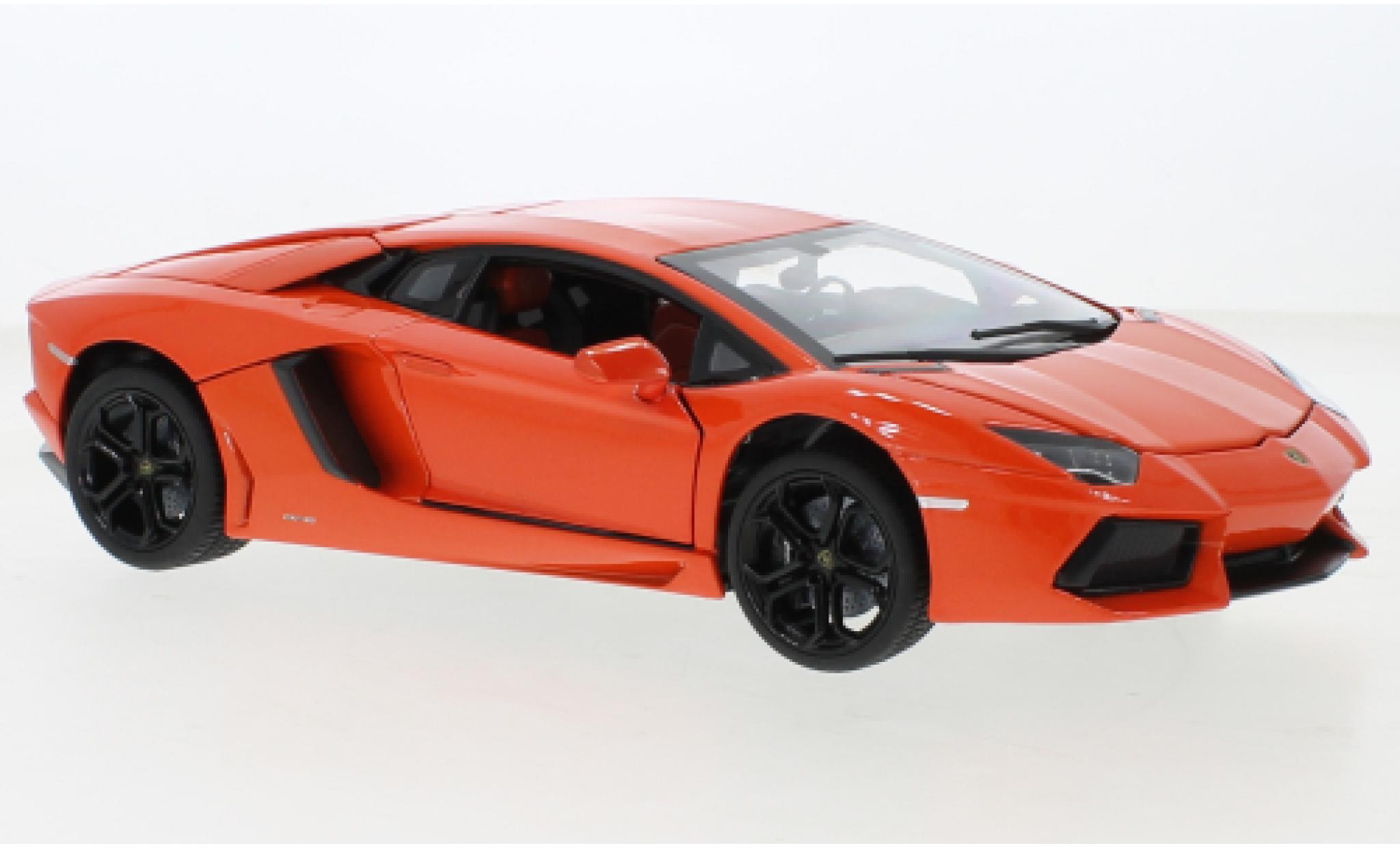 Lamborghini Aventador 1/18 Rastar LP 700-4 metallise orange diecast model cars