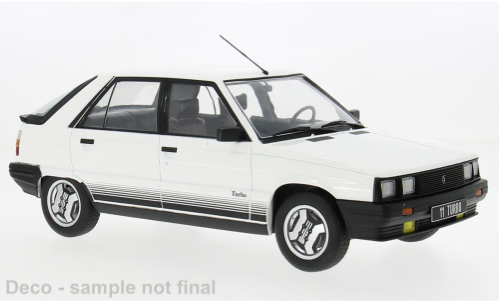 Renault 11 1/18 MCG Turbo white 1985 1:18 diecast model cars