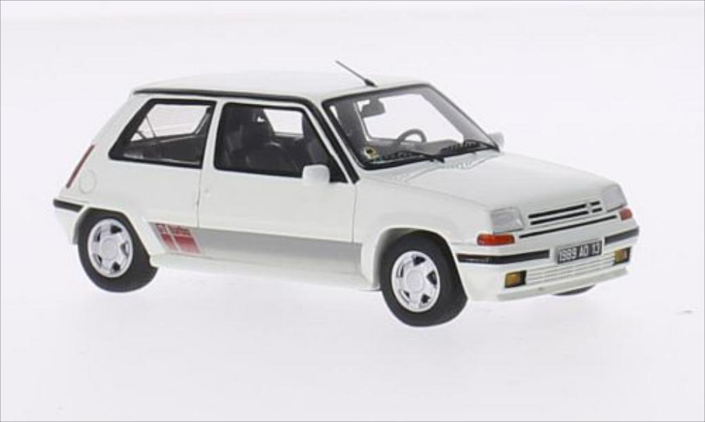 Renault 5 1/43 Spark GT Turbo white 1988 diecast model cars