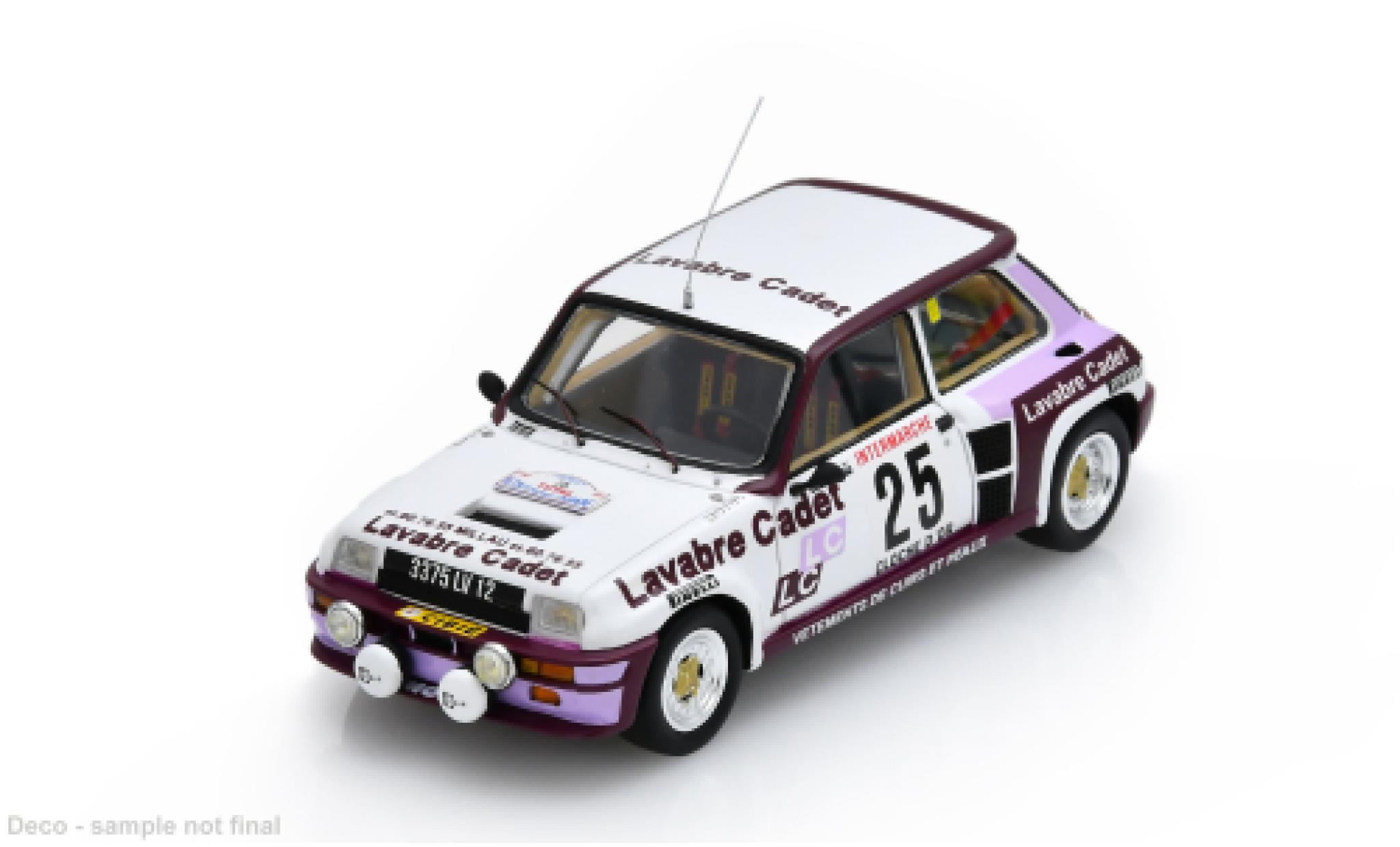 Renault 5 1/43 Spark Turbo Criterium de Touraine 1983 #2 D.Auriol/P.Nouaille 1:43 diecast model cars