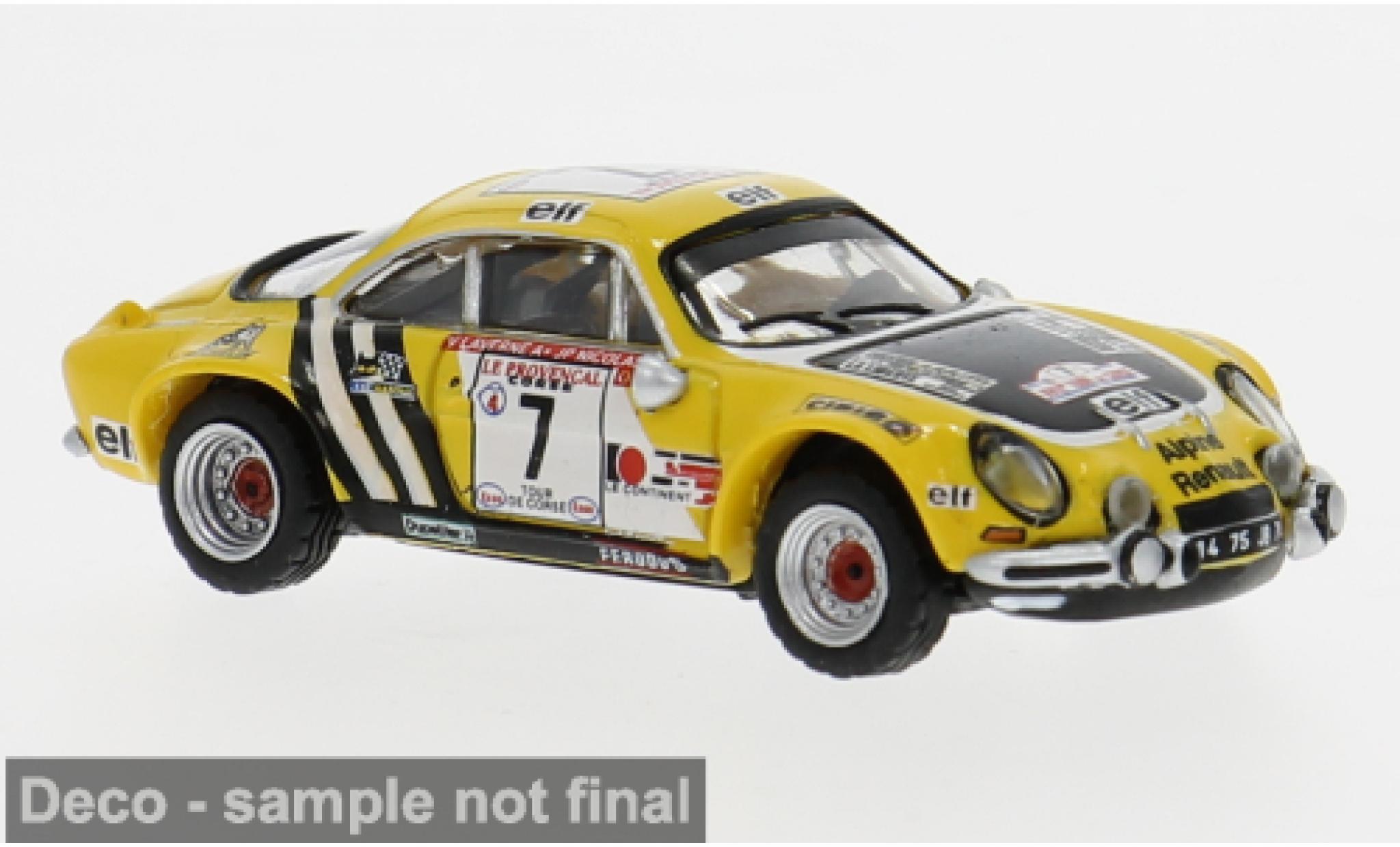 Alpine A110 1/87 Brekina Renault Tour de Corse 1970 #7 G.Nicholas 1:87 diecast model cars