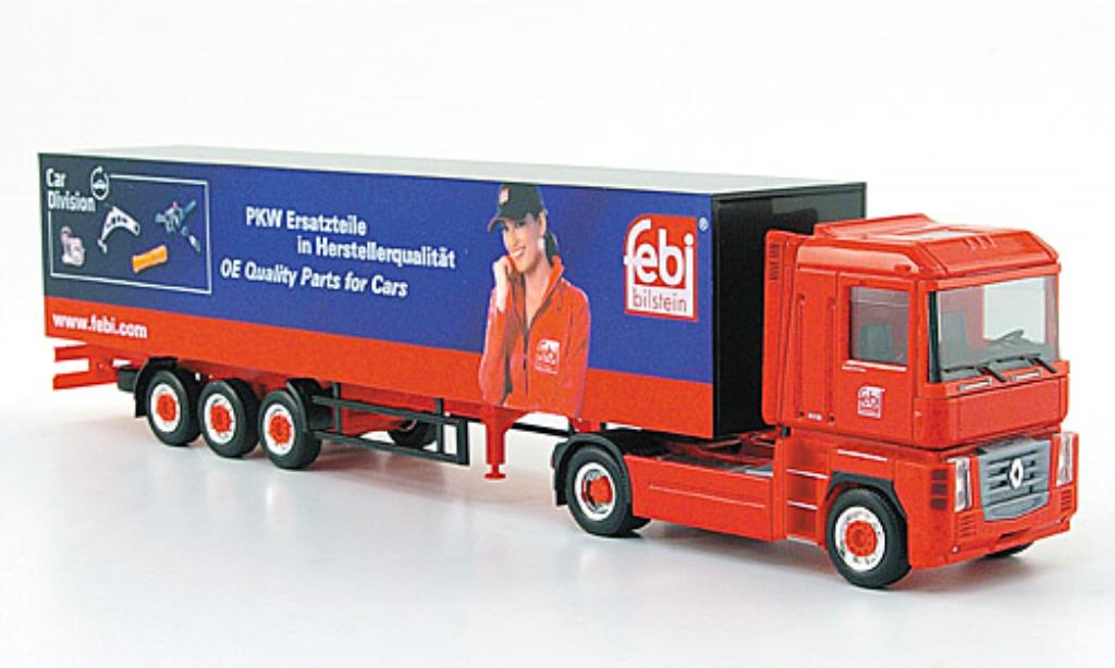 Renault Magnum 1/87 Herpa Eurokoffer-Sattelzug Febi diecast model cars