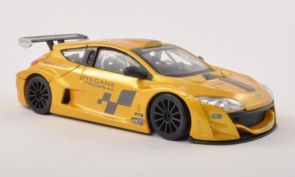 Renault Megane Trophy 1/24 Burago Trophy yellow diecast model cars