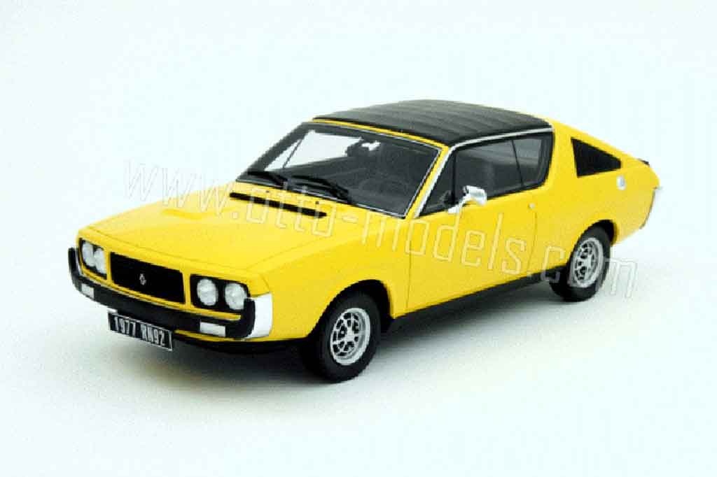 Renault 17 1/18 Ottomobile gordini yellow 1977 diecast model cars