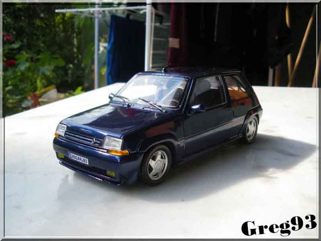 Renault 5 Phase 2 GT Turbo blue lagon 2 1/18 Norev