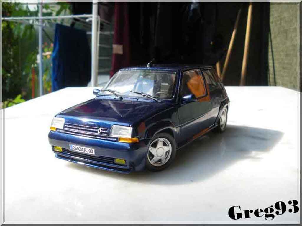 Renault 5 1/18 Norev GT Turbo blue lagon phase 2 diecast model cars