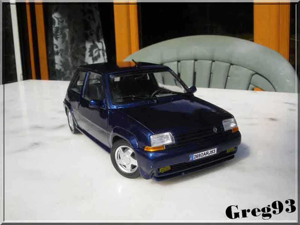 Renault 5 Phase 2 GT Turbo blue lagon 2 1/18 Norev