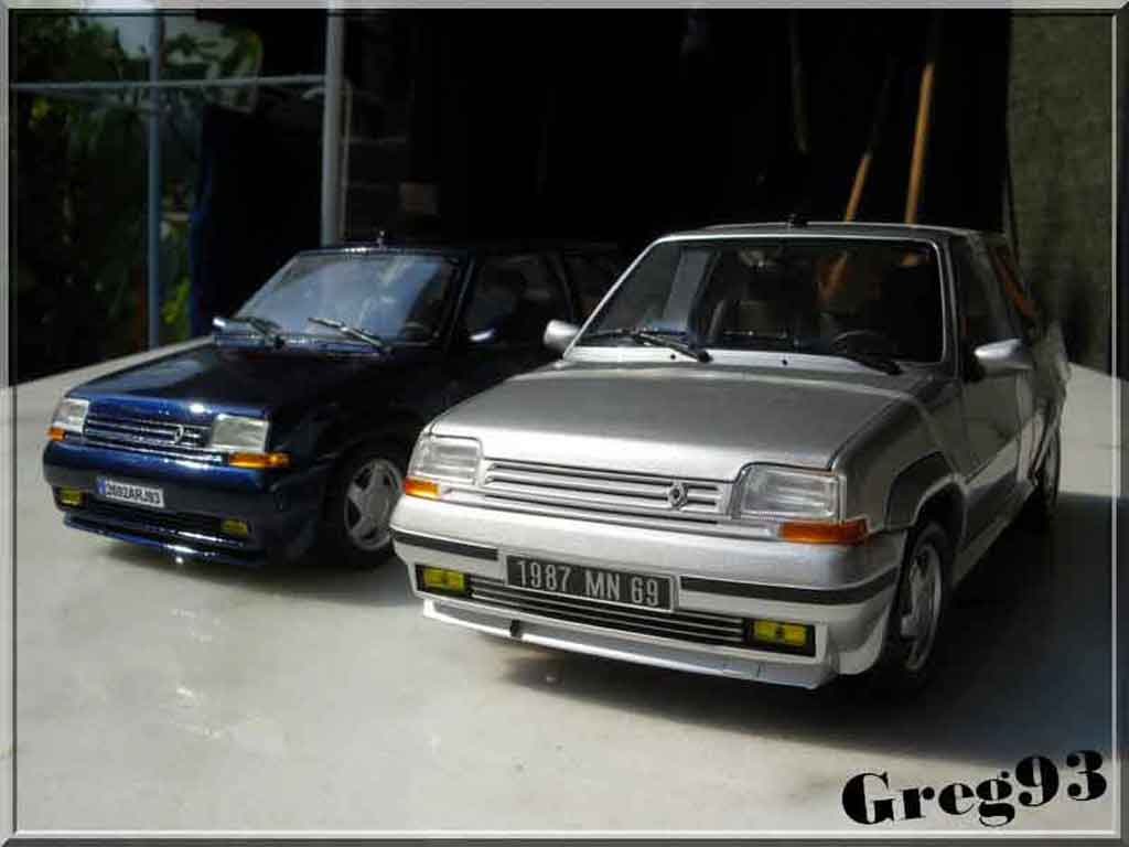 Renault 5 Phase 2 GT Turbo blue lagon 2 1/18 Norev