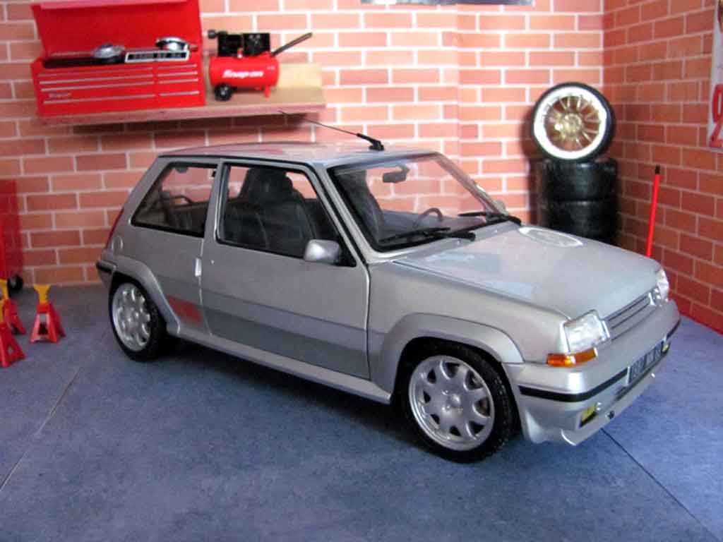 Renault 5 Phase 2 GT Turbo 2 grey jantes speedline 1/18 Norev