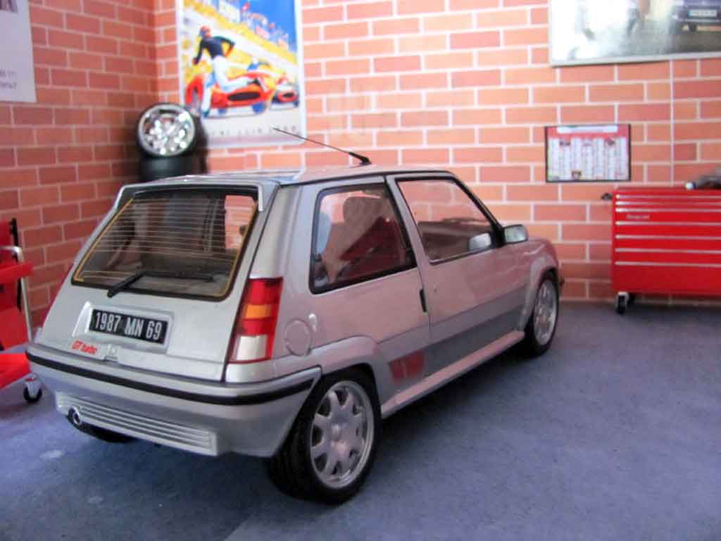 Renault 5 Phase 2 GT Turbo 2 grey jantes speedline 1/18 Norev