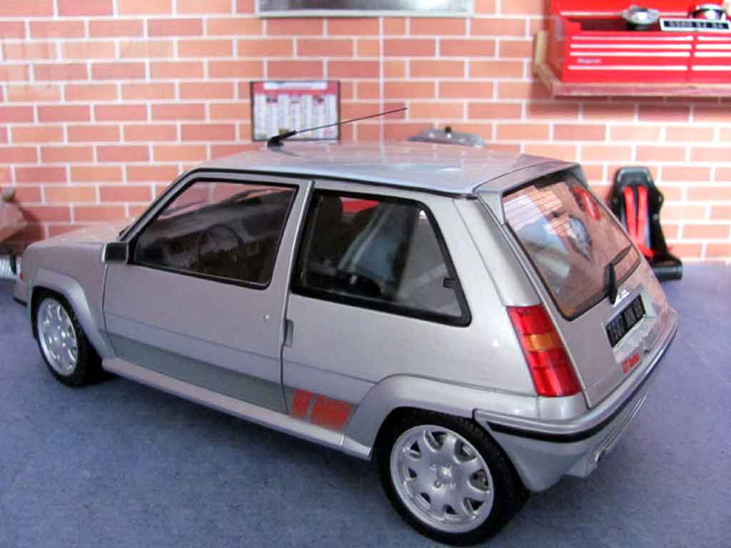 Renault 5 Phase 2 GT Turbo 2 grey jantes speedline 1/18 Norev