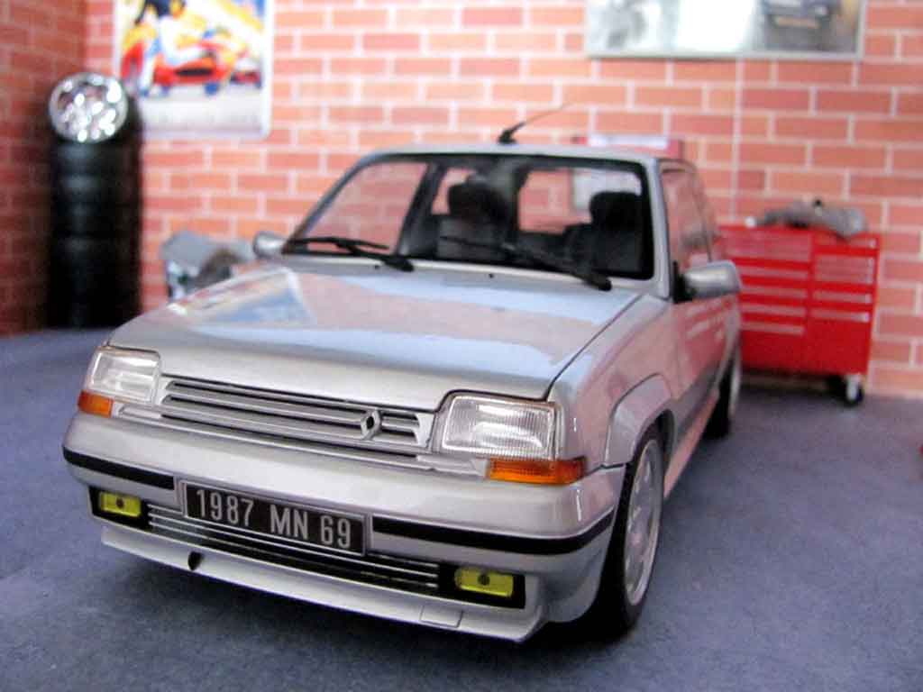 Renault 5 Phase 2 GT Turbo 2 grey jantes speedline 1/18 Norev
