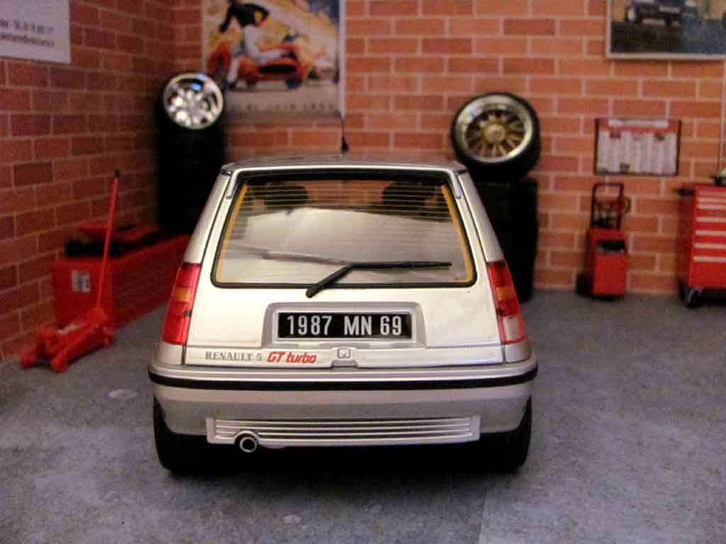 Renault 5 Phase 2 GT Turbo 2 grey jantes speedline 1/18 Norev