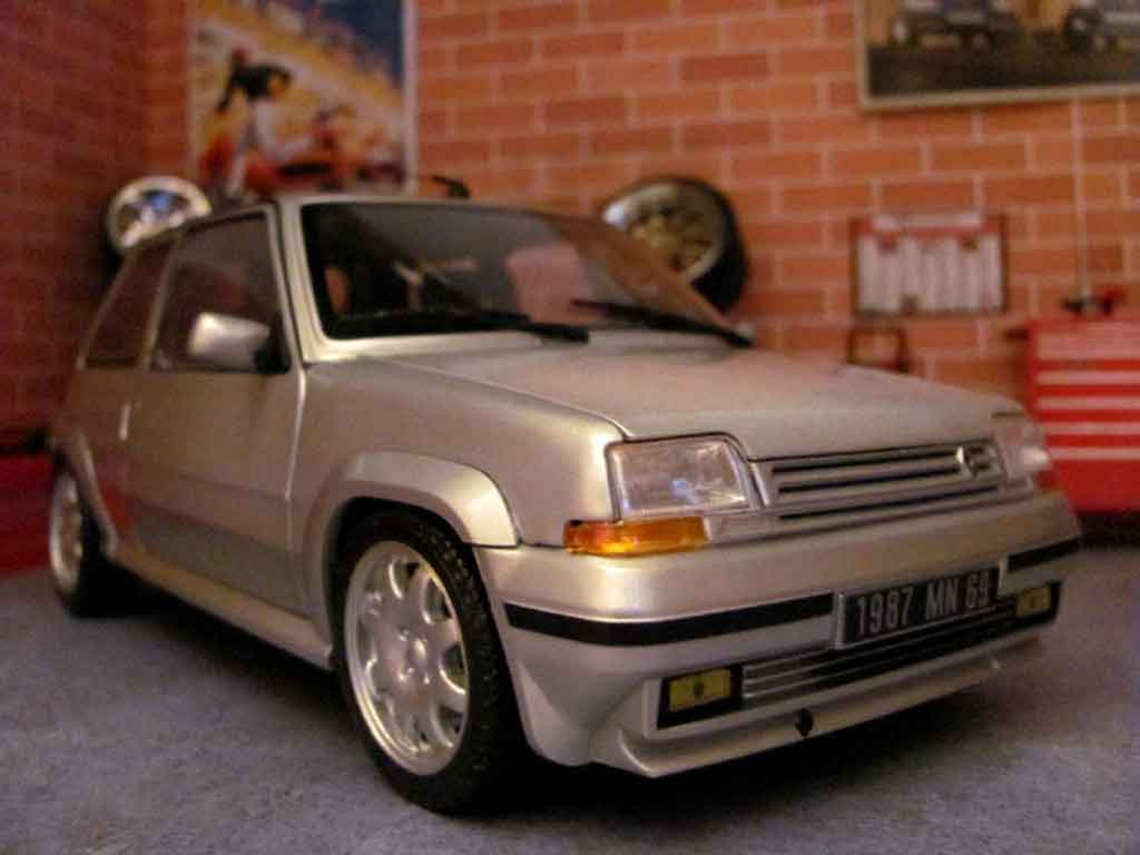 Renault 5 Phase 2 GT Turbo 2 grey jantes speedline 1/18 Norev