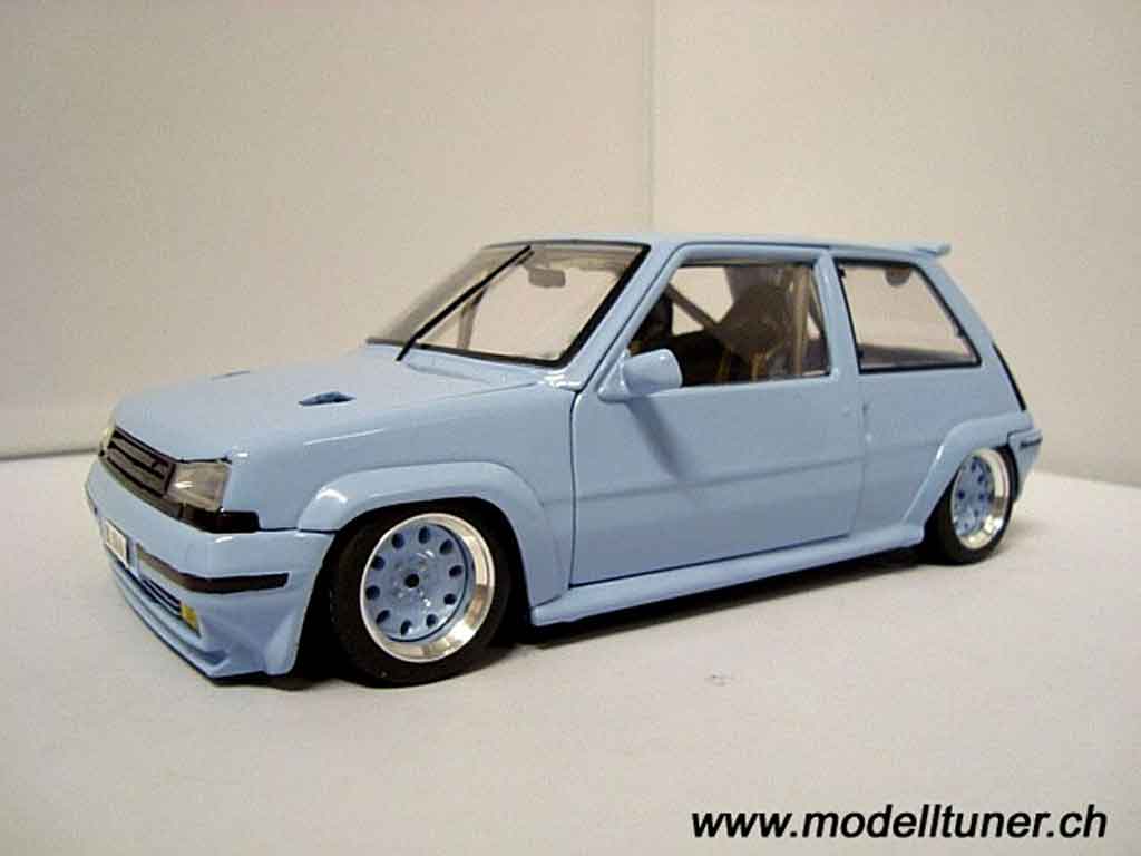 Renault 5 1/18 Norev GT Turbo blue jantes 13 pouces diecast model cars