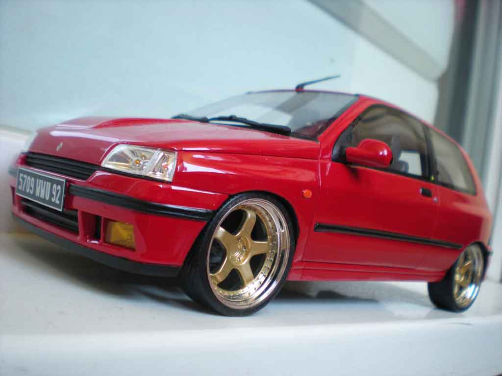 Renault Clio 16S 1/18 Ottomobile 16S 1991 red jantes 17 pouces diecast model cars
