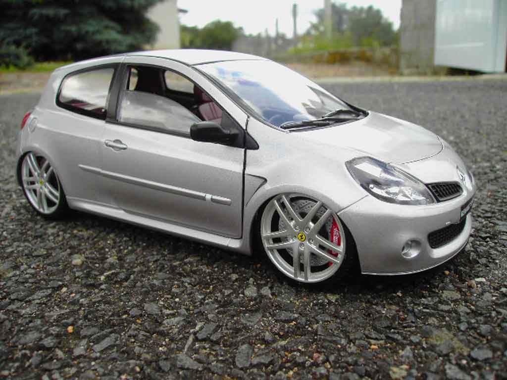 Renault Clio 3 RS 1/18 Solido 3 RS grey jantes ferrari f430 diecast model cars