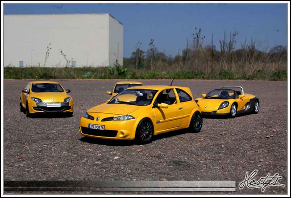 Renault Megane Sport rs yellow siryus 1/18 Burago