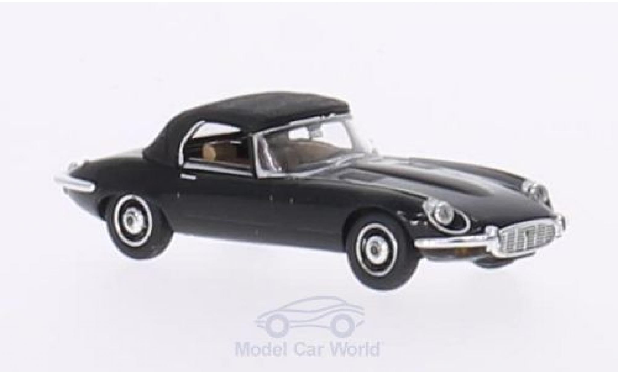 Jaguar E-Type 1/87 Ricko Roadster black 1971 Verdeck geschlossen ohne Vitrine diecast model cars